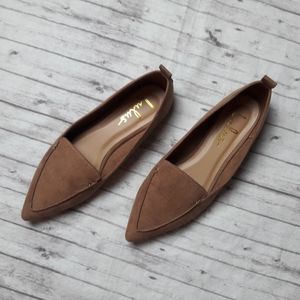 Lulus Emmy Camel Suede Pointed Loafers